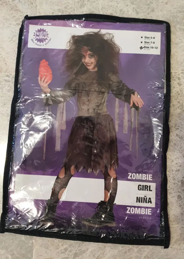 Disfraz Niña Zombi Talla 10/12