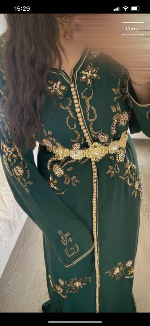 Caftán Prestige Verde Talla Única