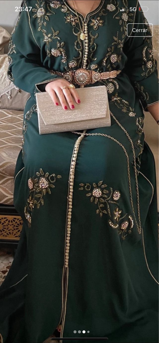 Caftán Prestige Verde Talla Única