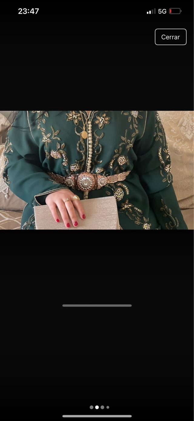 Caftán Prestige Verde Talla Única