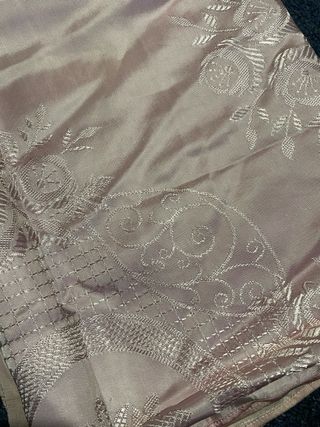Colcha Rosa Cetim com Padrão Floral 1,85 m X 2,10