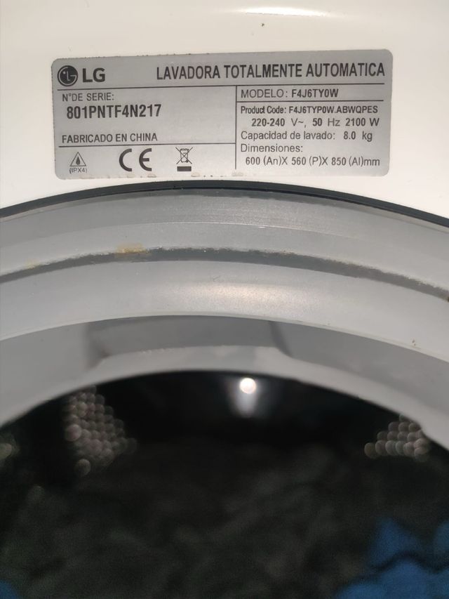 Lavadora LG Direct Drive 8kg Blanca