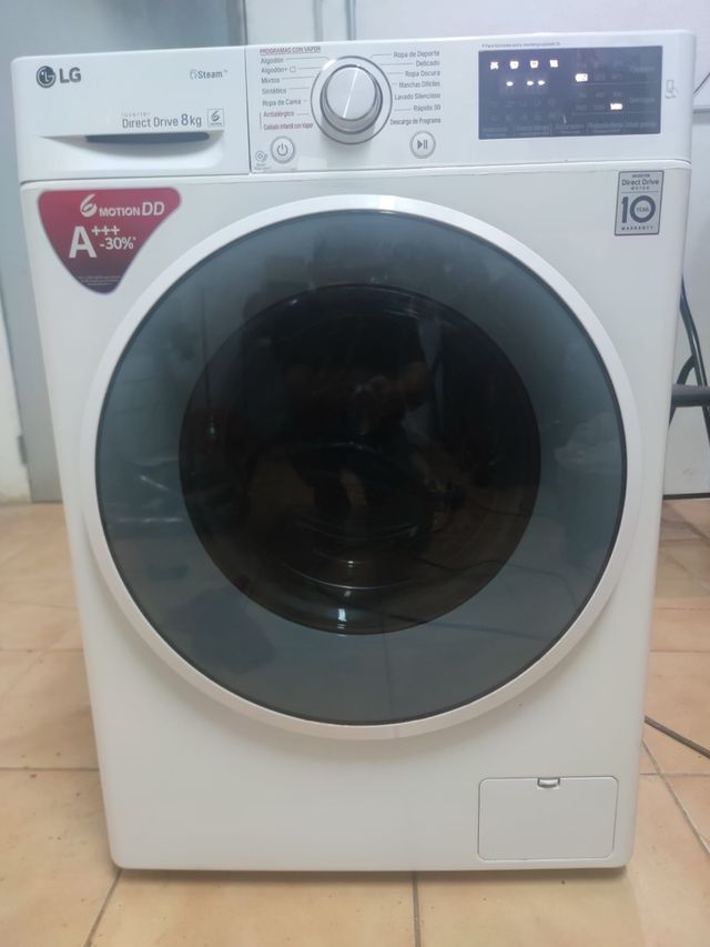 Lavadora LG Direct Drive 8kg Blanca
