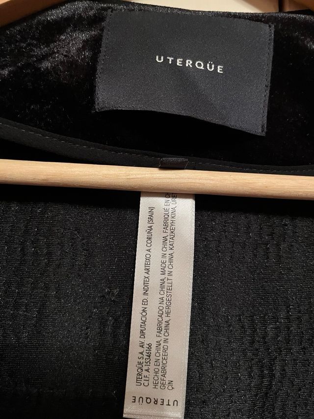 Cappotto da festa lungo con paillettes nere/dorato T.M