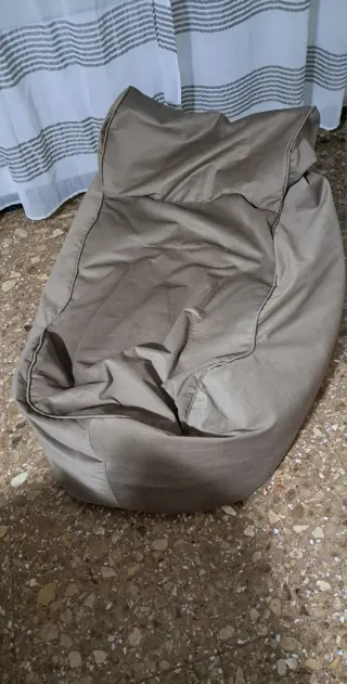 Puff Ergonómico Desenfundable Beige