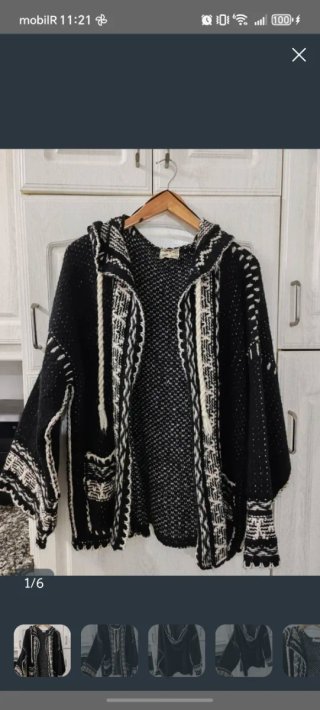 Chaqueta oversize Pull&Bear negra y blanca punto