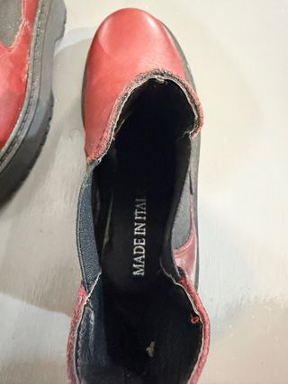 Stivaletti rossi donna con plateau