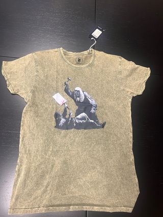 Camiseta Banksy Hombre Talla M Algodón