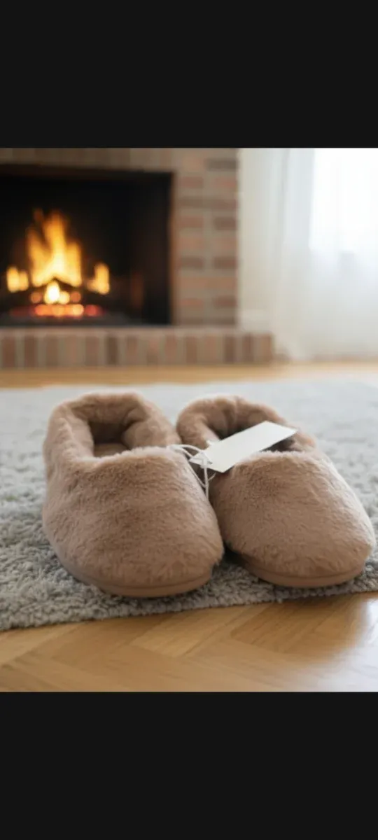 Zapatillas de casa calentitas beige