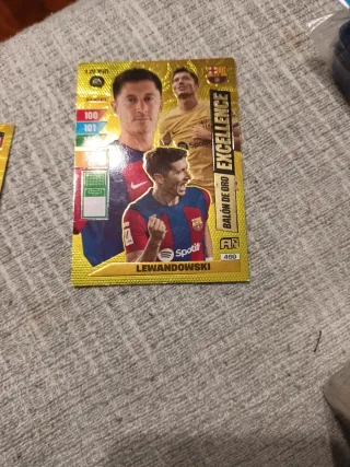 Cromo Lewandowski y griezmann Balón de Oro Adrenal