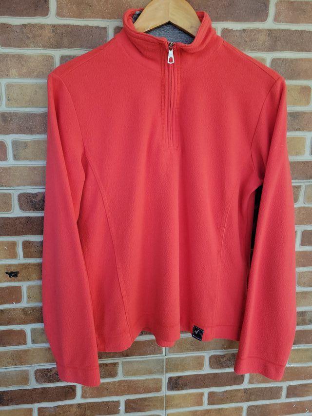 Sudadera Champion Fleece Roja Media Cremallera