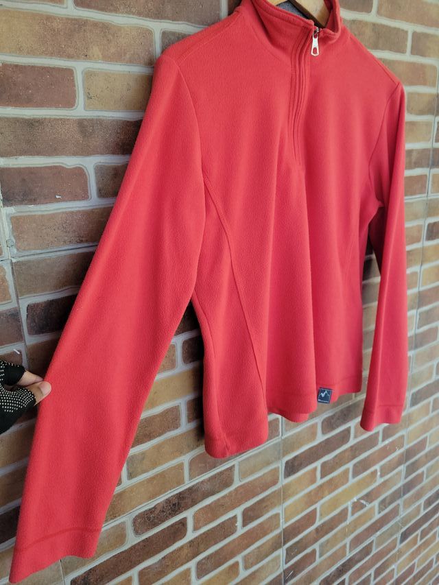 Sudadera Champion Fleece Roja Media Cremallera