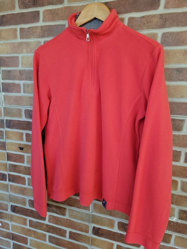 Sudadera Champion Fleece Roja Media Cremallera