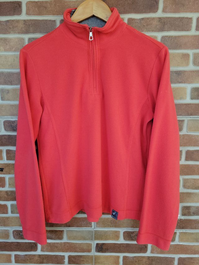 Sudadera Champion Fleece Roja Media Cremallera