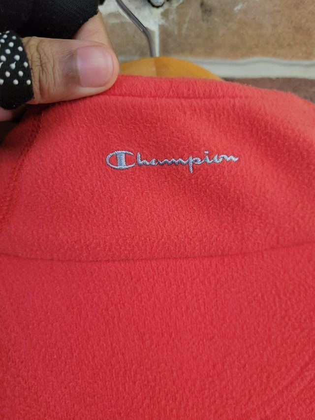 Sudadera Champion Fleece Roja Media Cremallera