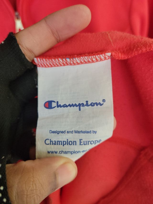 Sudadera Champion Fleece Roja Media Cremallera