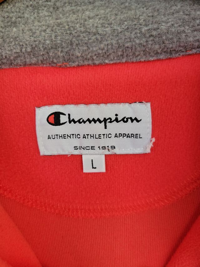 Sudadera Champion Fleece Roja Media Cremallera