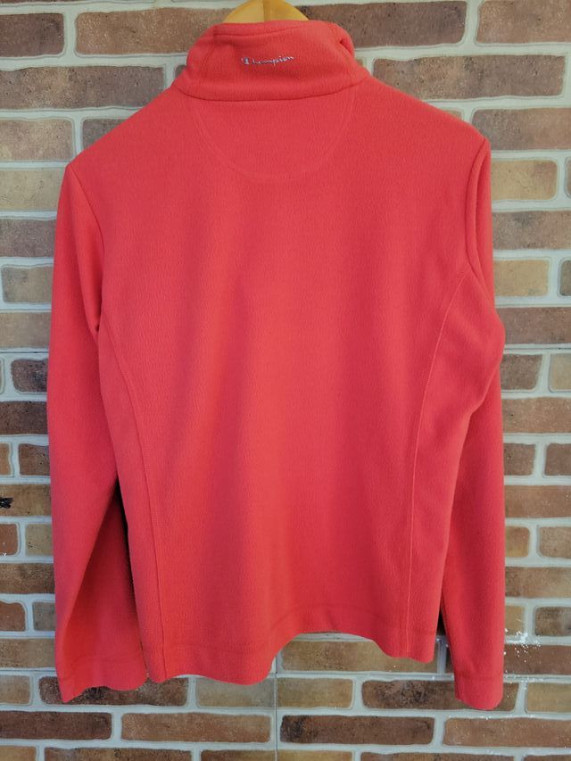 Sudadera Champion Fleece Roja Media Cremallera