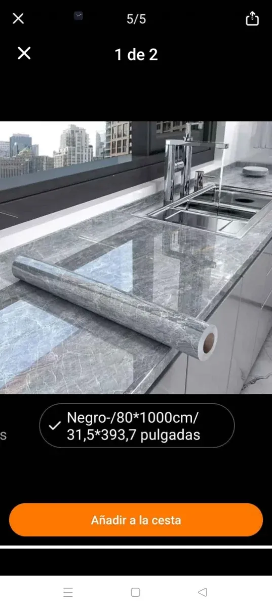 Rolo de Vinil para Bancada 0,80x10m Preto