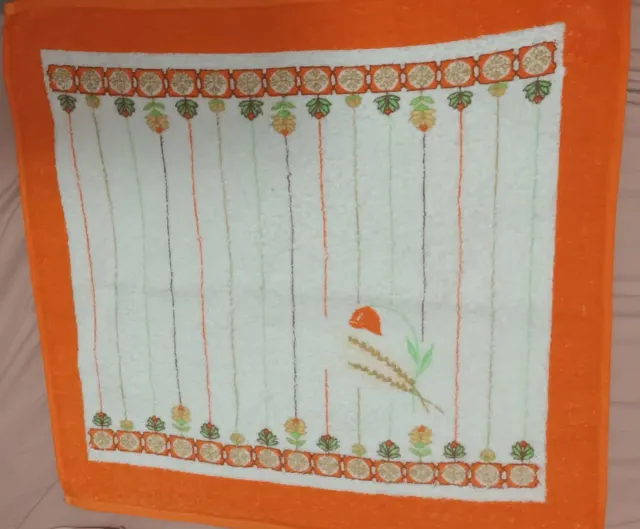 Paño de cocina Nuevo!!naranja con diseño floral