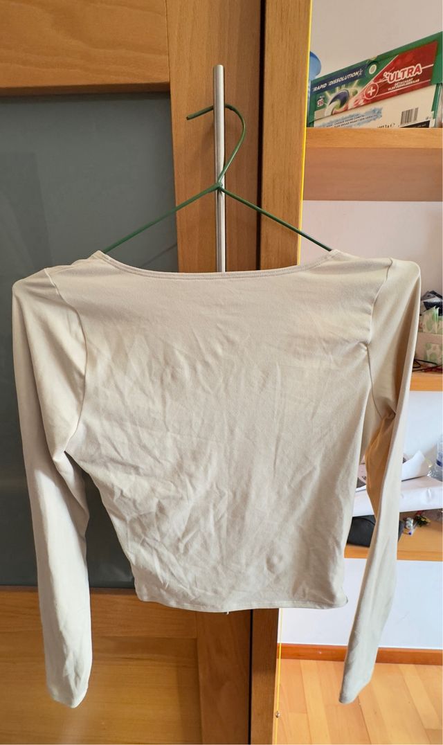 Top Hollister Beige Ruched