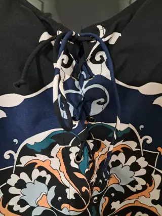 Blusa Camomilla blu e multicolor