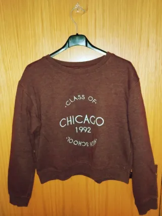 Sudadera Chicago color burdeos