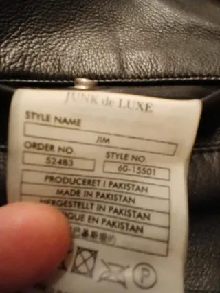 Giacca uomo pelle nera tipo chiodo