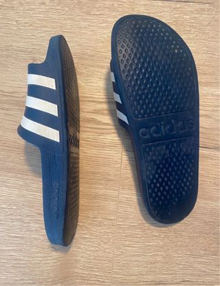 Chanclas Adidas Azul y Blanco