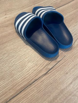 Chanclas Adidas Azul y Blanco