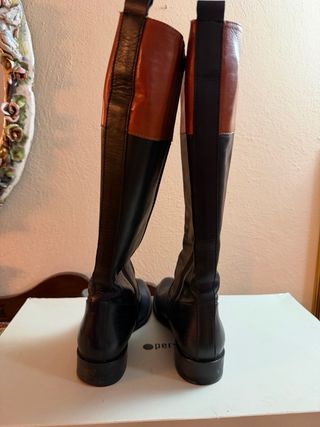 Stivali Persona pelle nero/marrone donna