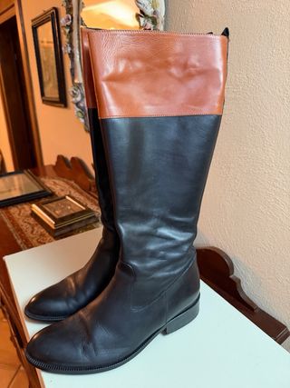 Stivali Persona pelle nero/marrone donna