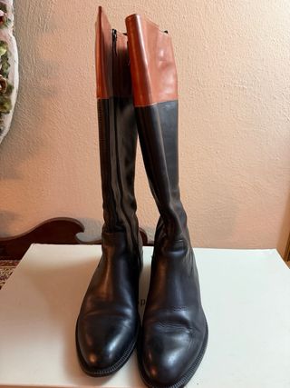 Stivali Persona pelle nero/marrone donna