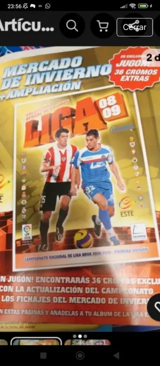 Álbum Completo Liga Este 2008-2009 sin pegar