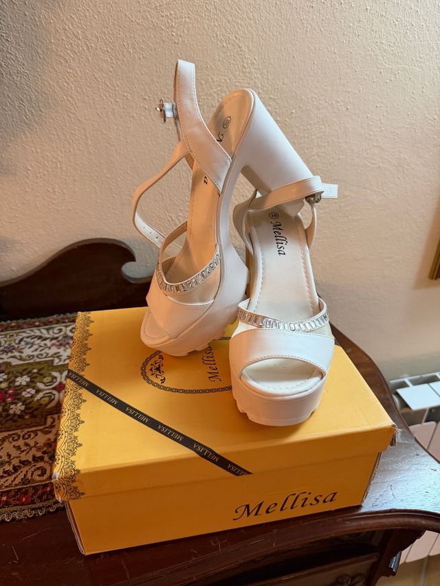 Scarpe Mellisa donna bianche tacco alto