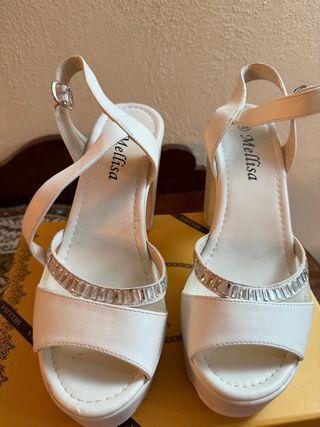 Scarpe Mellisa donna bianche tacco alto