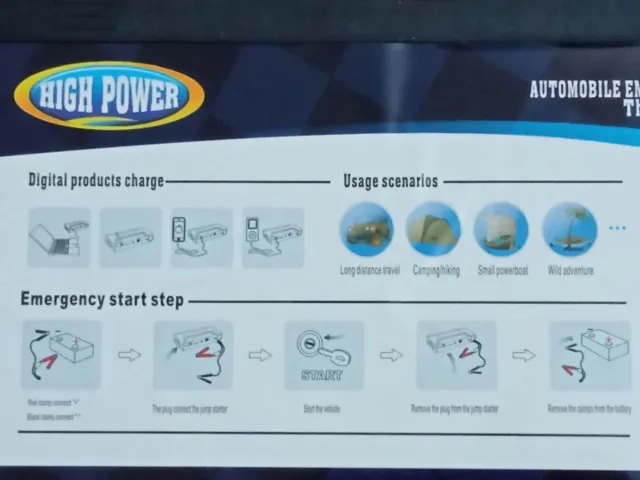 Avviatore Emergenza Auto Moto Jump Starter