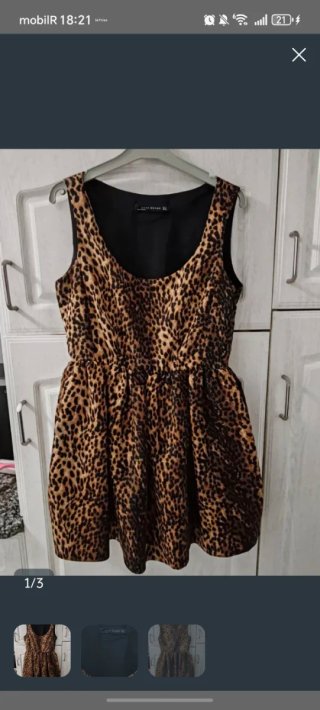 Vestido mini Leopardo Zara