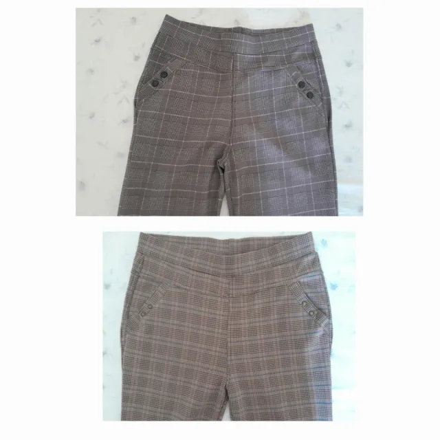 Pantalones de cuadros marrones y grises