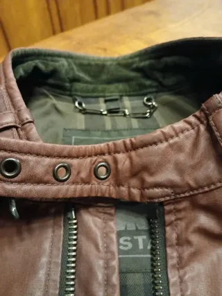 Giacca uomo vera pelle nera e bordeaux