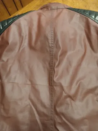 Giacca uomo vera pelle nera e bordeaux