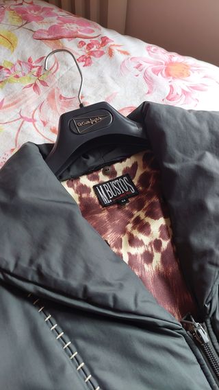 Parka M.BUSTOS gris forro estampado talla 44