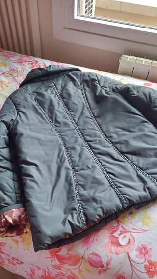 Parka M.BUSTOS gris forro estampado talla 44