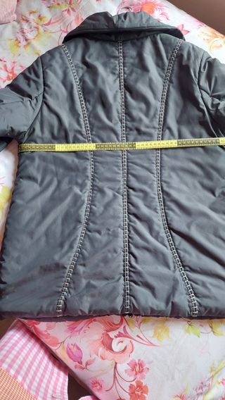 Parka M.BUSTOS gris forro estampado talla 44