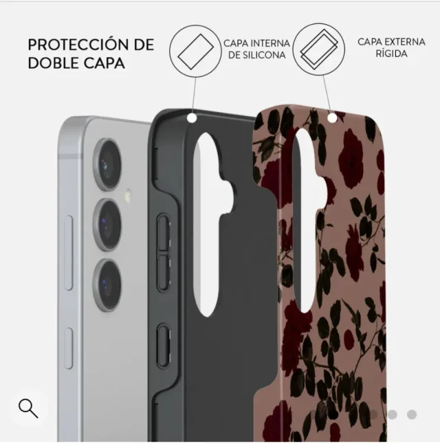 Funda Burga Samsung S24 FE Flores Rojas