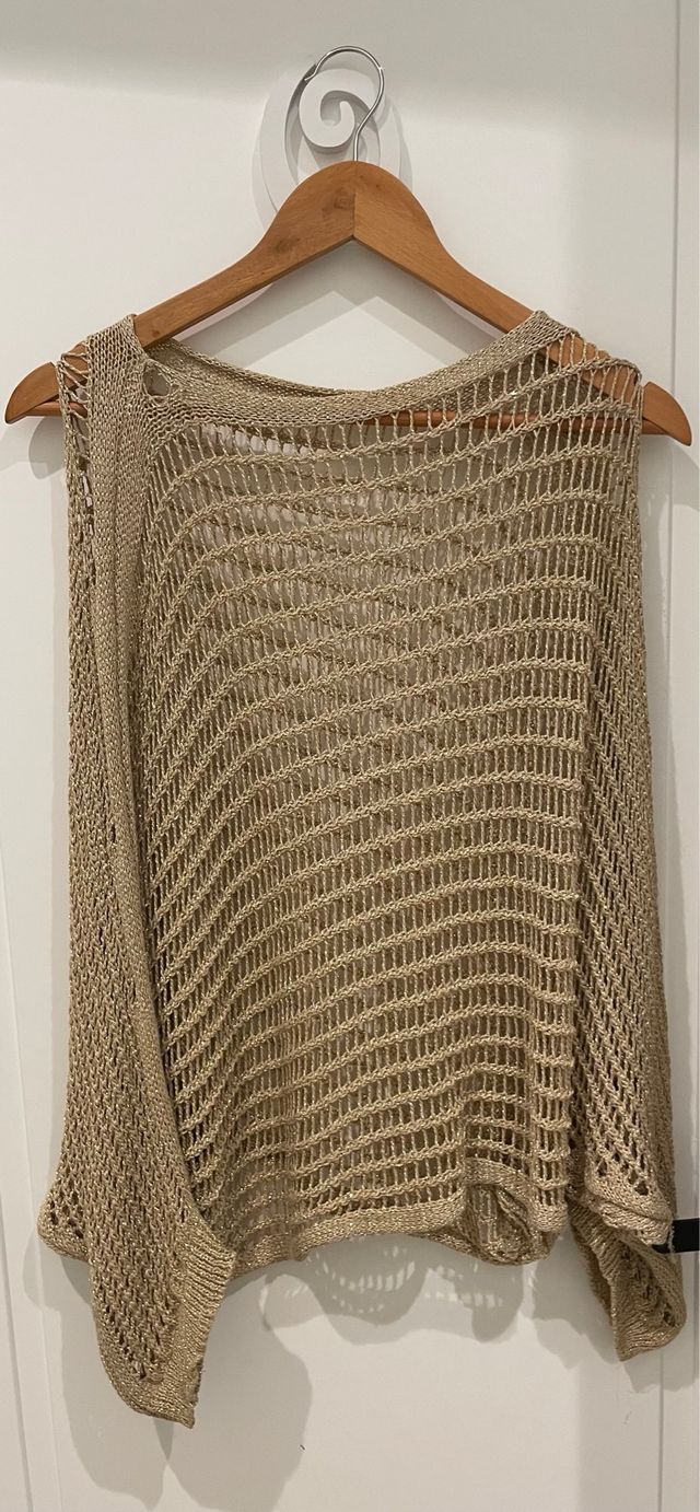 Jersey dorado tejido talla única