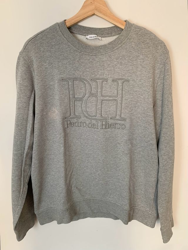 Sudadera Pedro del Hierro gris cuello redondo