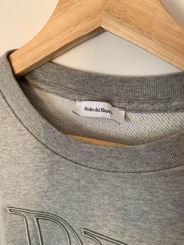 Sudadera Pedro del Hierro gris cuello redondo