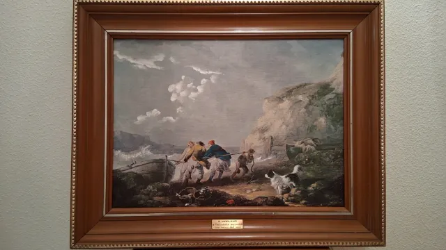 Pintura al óleo Escena de pesca