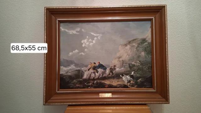 Pintura al óleo Escena de pesca